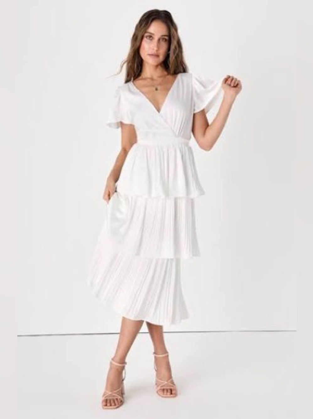 Lulu's Twirl Wind Romance Midi Dress